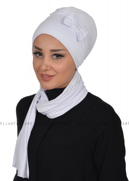 Bianca - Weiß Baumwolle Turban