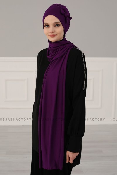 Bianca - Lila Baumwolle Turban