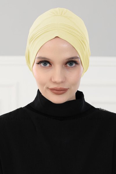 Linda - Gelb Baumwolle Turban - Ayse Turban
