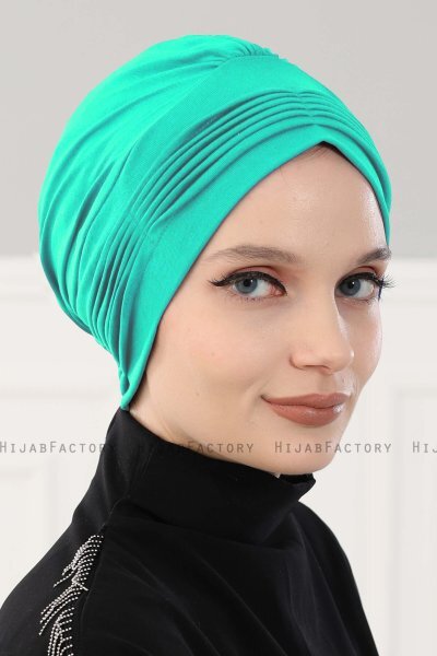 Linda - Türkis Baumwolle Turban - Ayse Turban