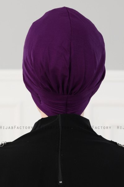 Linda - Lila Baumwolle Turban - Ayse Turban