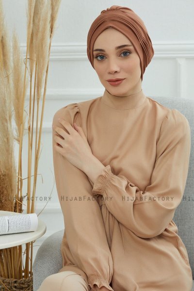 Linda - Caramel Baumwolle Turban