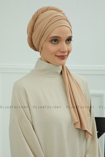 Rebecca - Sand Baumwolle Turban