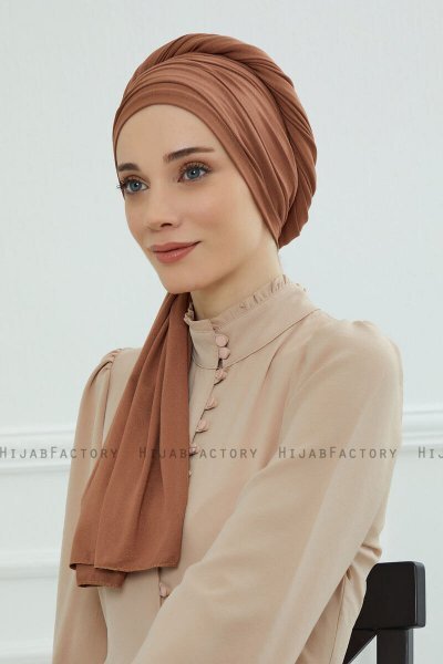 Rebecca - Caramel Baumwolle Turban