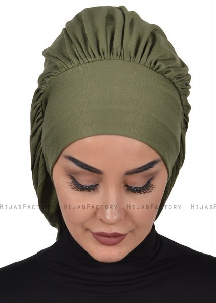 Isabella - Khaki Baumwolle Turban - Ayse Turban