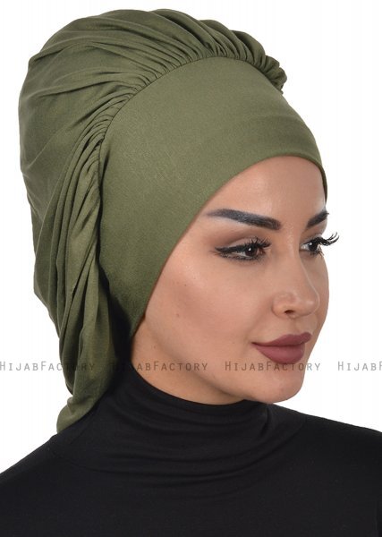 Isabella - Khaki Baumwolle Turban - Ayse Turban