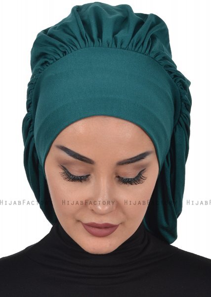 Isabella - Dunkelgrün Baumwolle Turban - Ayse Turban