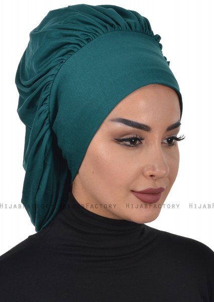 Isabella - Dunkelgrün Baumwolle Turban - Ayse Turban