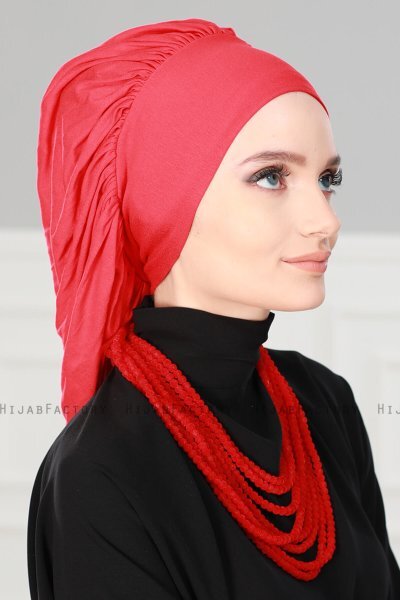 Isabella - Rot Baumwolle Turban - Ayse Turban