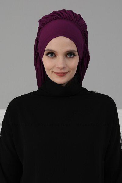 Isabella - Lila Baumwolle Turban - Ayse Turban