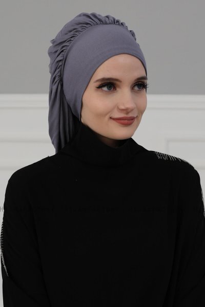 Isabella - Grau Baumwolle Turban - Ayse Turban
