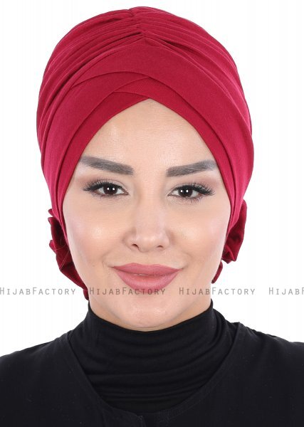 Elisabeth - Bordeaux Baumwolle Turban