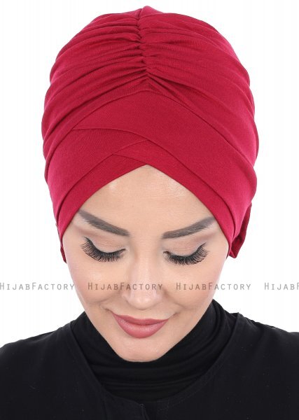 Elisabeth - Bordeaux Baumwolle Turban
