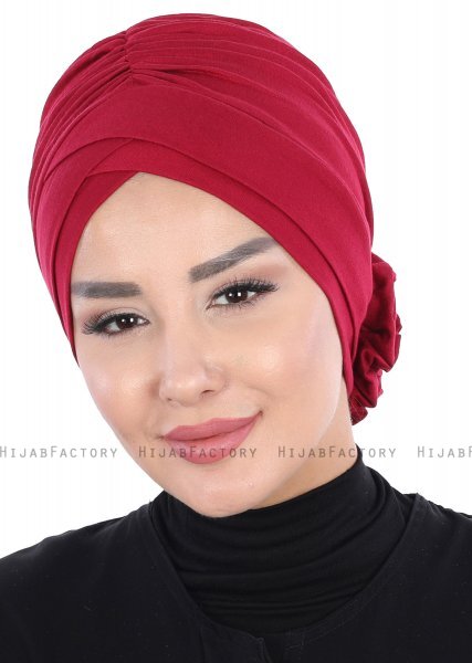 Elisabeth - Bordeaux Baumwolle Turban