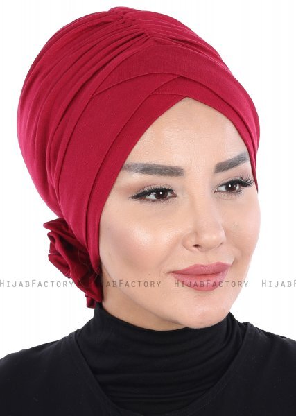 Elisabeth - Bordeaux Baumwolle Turban