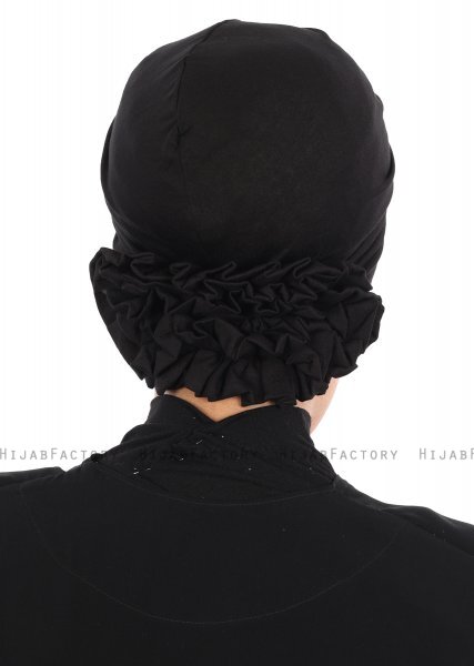 Elisabeth - Schwarz Baumwolle Turban