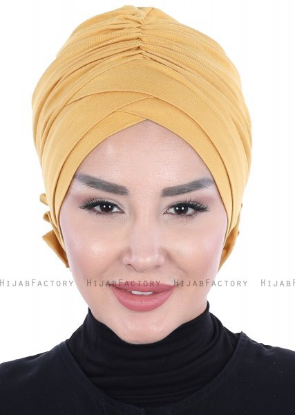 Elisabeth - Senf Baumwolle Turban