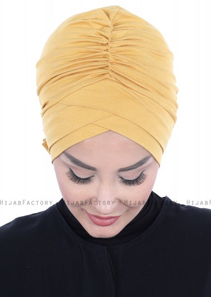 Elisabeth - Senf Baumwolle Turban