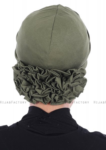 Elisabeth - Khaki Baumwolle Turban