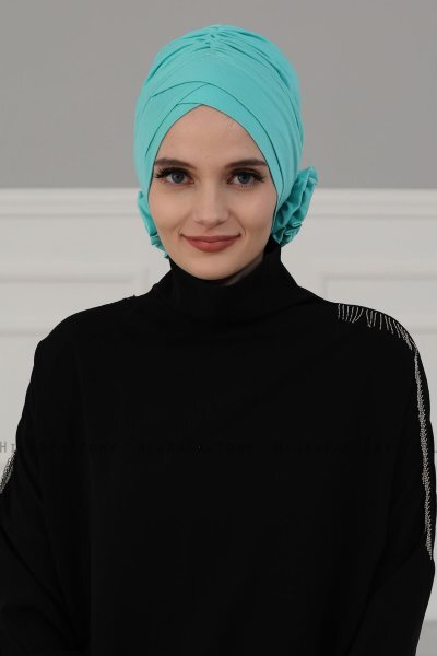 Elisabeth - Türkis Baumwolle Turban
