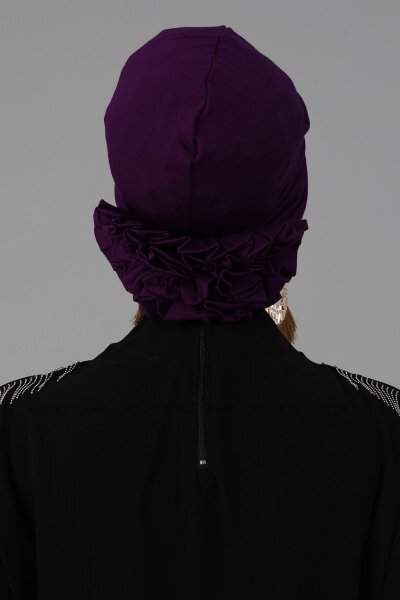 Elisabeth - Lila Baumwolle Turban
