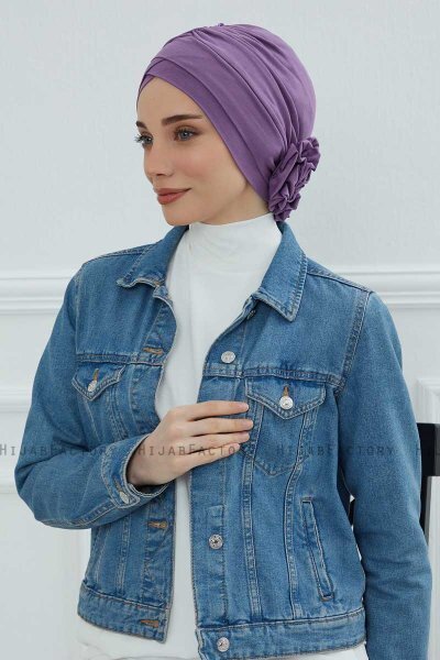 Elisabeth - Violet Baumwolle Turban