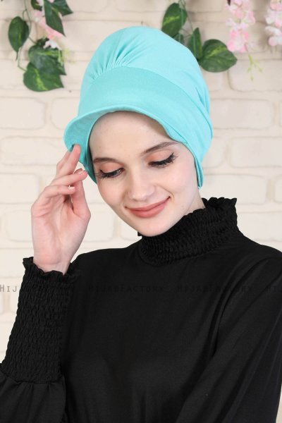 Sandra - Türkis Baumwolle Turban - Ayse Turban