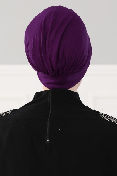 Sandra - Lila Baumwolle Turban - Ayse Turban