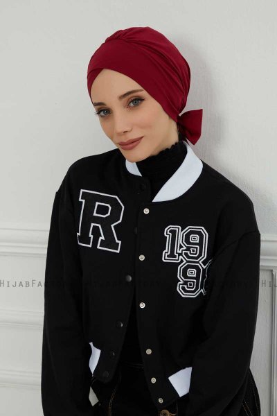 Ellie - Bordeaux Baumwolle Turban