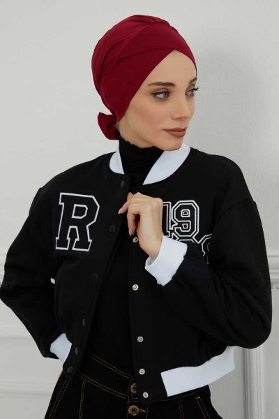 Ellie - Bordeaux Baumwolle Turban