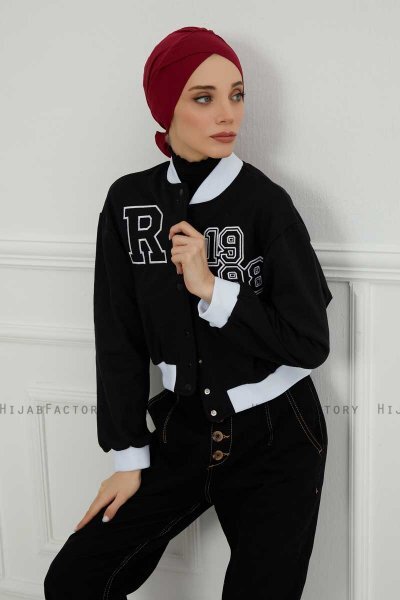 Ellie - Bordeaux Baumwolle Turban