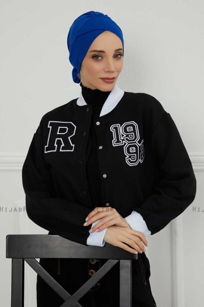 Ellie - Blau Baumwolle Turban