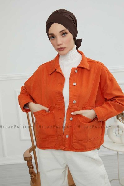 Ellie - Braun Baumwolle Turban