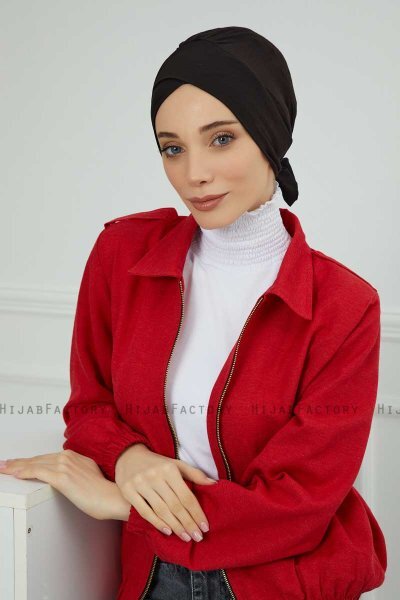 Ellie - Schwarz Baumwolle Turban