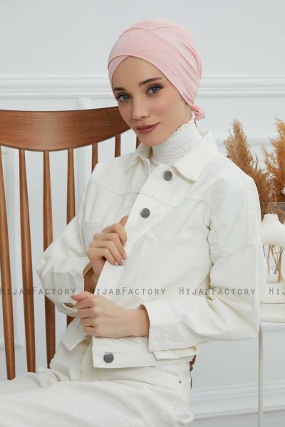 Ellie - Altrosa Baumwolle Turban