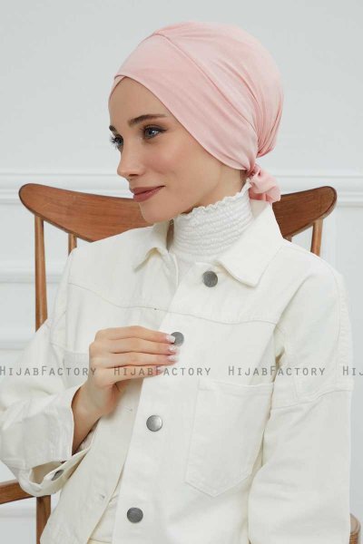 Ellie - Altrosa Baumwolle Turban