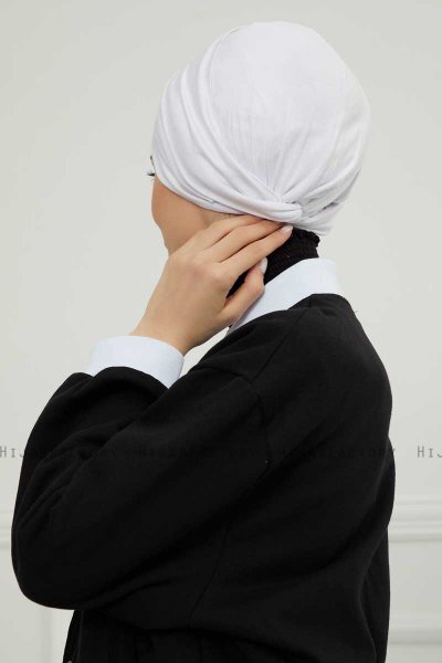 Ellie - Weiß Baumwolle Turban