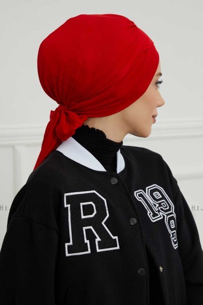 Ellie - Rot Baumwolle Turban