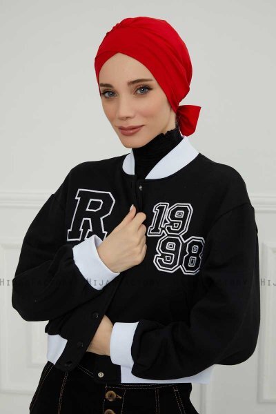 Ellie - Rot Baumwolle Turban