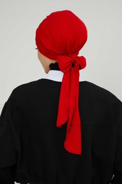 Ellie - Rot Baumwolle Turban