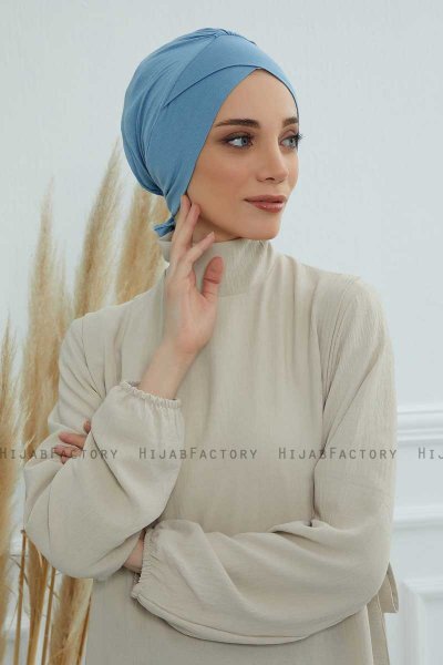Ellie - Sky Blue Baumwolle Turban