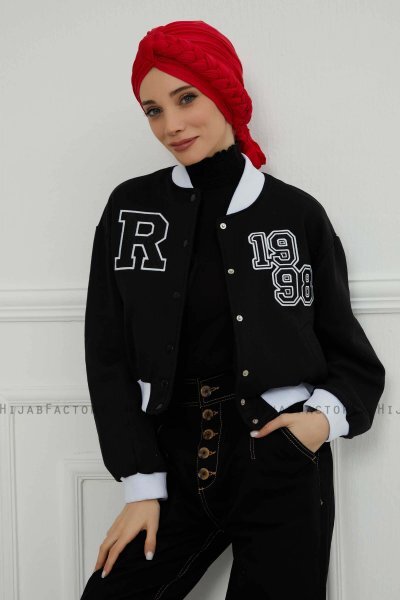 Theresa - Rot Baumwolle Turban - Ayse Turban