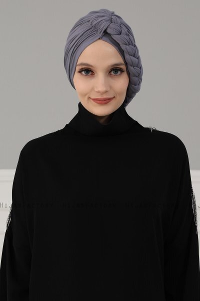 Theresa - Grau Baumwolle Turban - Ayse Turban