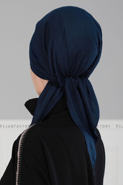 Felicia - Navy Blau Baumwolle Turban