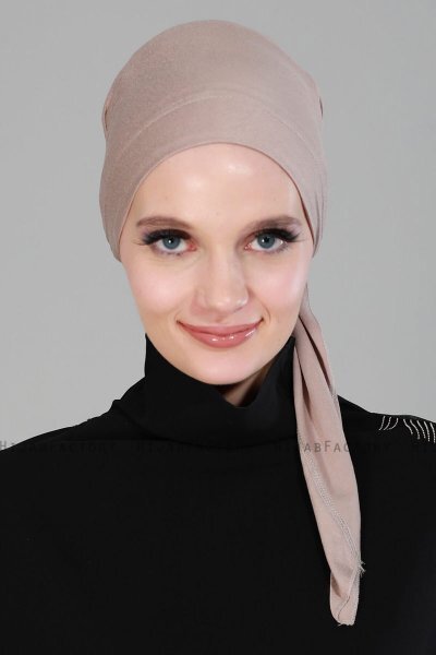 Felicia - Taupe Baumwolle Turban