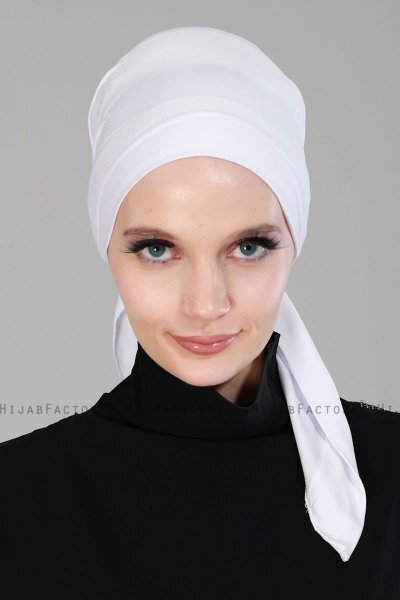Felicia - Weiß Baumwolle Turban