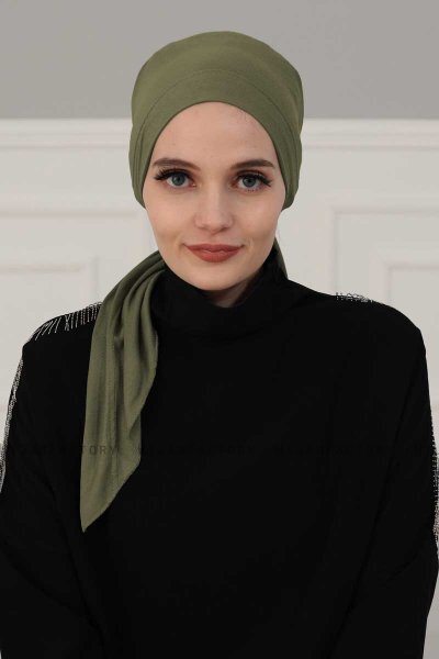 Felicia - Khaki Baumwolle Turban