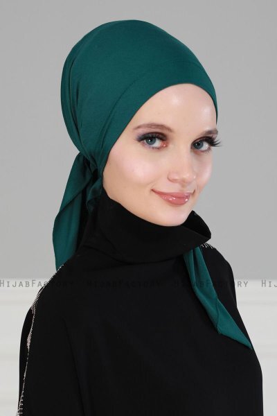 Felicia - Dunkelgrün Baumwolle Turban