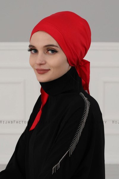 Felicia - Rot Baumwolle Turban