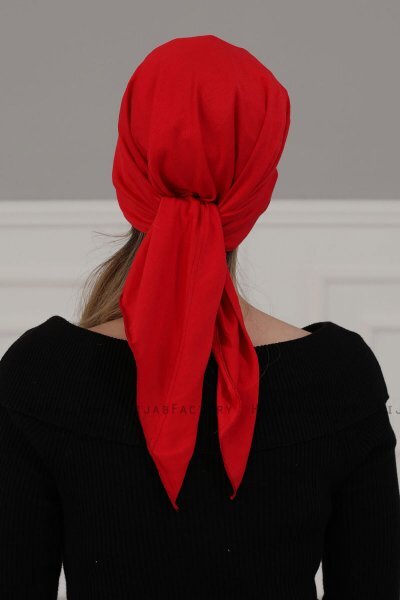 Felicia - Rot Baumwolle Turban